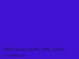 RGB Percent 25%,7%,82% Color Image