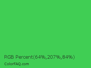RGB Percent 25%,81%,33% Color Image