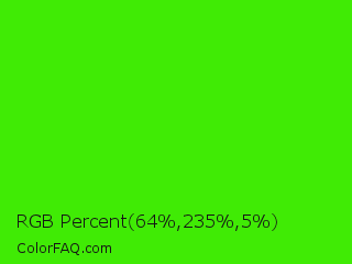 RGB Percent 25%,92%,2% Color Image