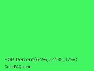 RGB Percent 25%,96%,38% Color Image
