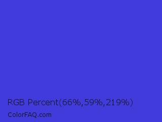 RGB Percent 26%,23%,86% Color Image