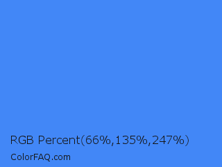 RGB Percent 26%,53%,97% Color Image