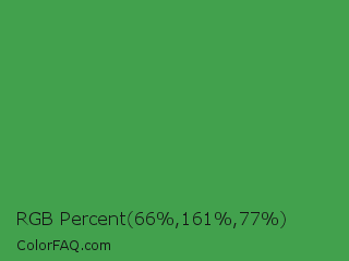 RGB Percent 26%,63%,30% Color Image