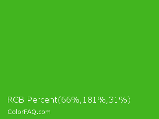RGB Percent 26%,71%,12% Color Image