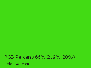 RGB Percent 26%,86%,8% Color Image
