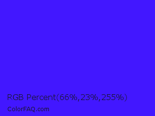 RGB Percent 26%,9%,100% Color Image