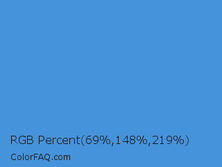 RGB Percent 27%,58%,86% Color Image