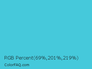 RGB Percent 27%,79%,86% Color Image