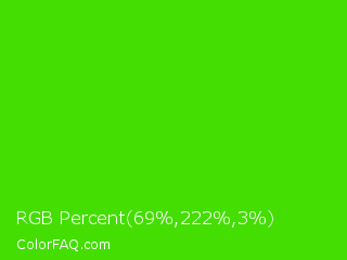 RGB Percent 27%,87%,1% Color Image