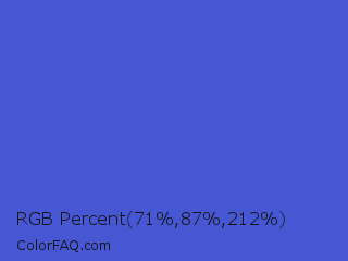 RGB Percent 28%,34%,83% Color Image