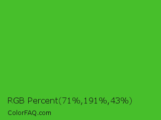 RGB Percent 28%,75%,17% Color Image