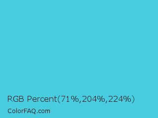 RGB Percent 28%,80%,88% Color Image