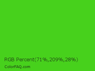 RGB Percent 28%,82%,11% Color Image