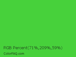 RGB Percent 28%,82%,23% Color Image
