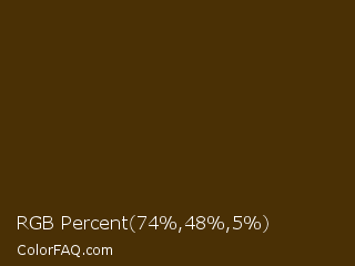 RGB Percent 29%,19%,2% Color Image
