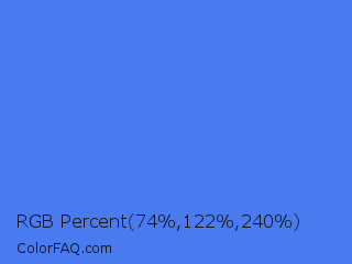 RGB Percent 29%,48%,94% Color Image