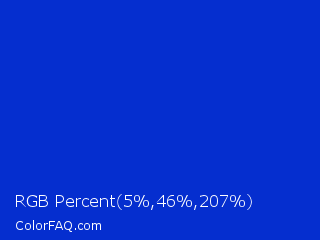 RGB Percent 2%,18%,81% Color Image
