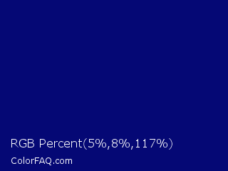 RGB Percent 2%,3%,46% Color Image