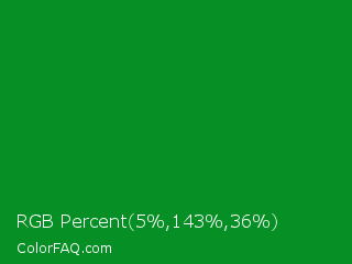 RGB Percent 2%,56%,14% Color Image
