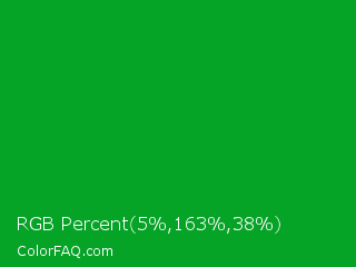 RGB Percent 2%,64%,15% Color Image