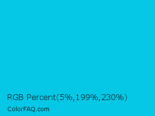RGB Percent 2%,78%,90% Color Image