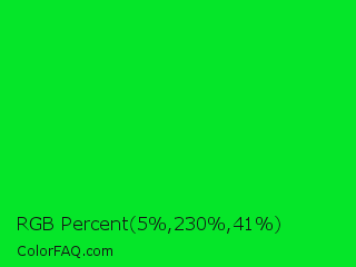 RGB Percent 2%,90%,16% Color Image