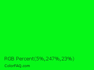 RGB Percent 2%,97%,9% Color Image