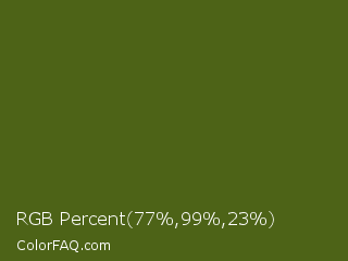 RGB Percent 30%,39%,9% Color Image