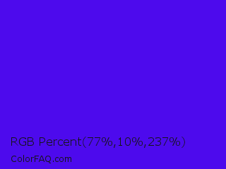 RGB Percent 30%,4%,93% Color Image