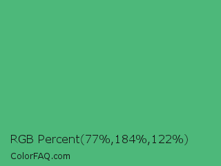 RGB Percent 30%,72%,48% Color Image