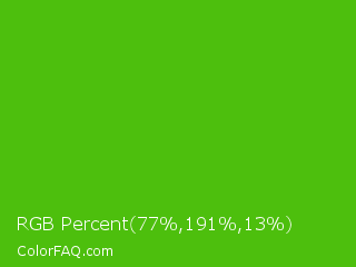RGB Percent 30%,75%,5% Color Image
