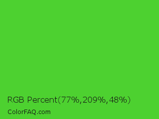 RGB Percent 30%,82%,19% Color Image