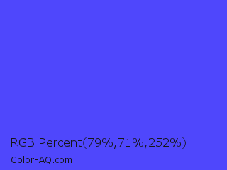 RGB Percent 31%,28%,99% Color Image