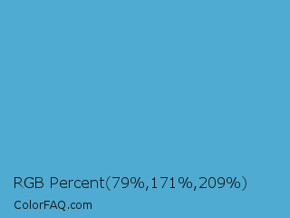 RGB Percent 31%,67%,82% Color Image