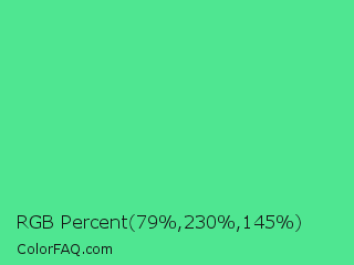 RGB Percent 31%,90%,57% Color Image