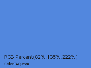 RGB Percent 32%,53%,87% Color Image
