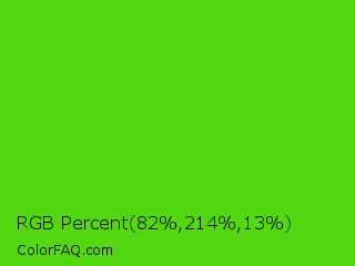 RGB Percent 32%,84%,5% Color Image