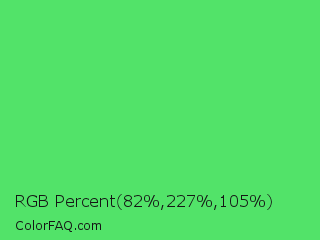 RGB Percent 32%,89%,41% Color Image