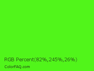 RGB Percent 32%,96%,10% Color Image
