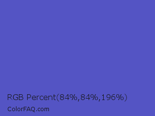 RGB Percent 33%,33%,77% Color Image