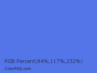 RGB Percent 33%,46%,91% Color Image