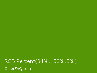 RGB Percent 33%,59%,2% Color Image
