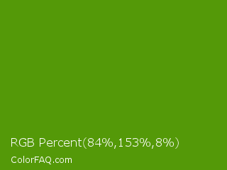 RGB Percent 33%,60%,3% Color Image