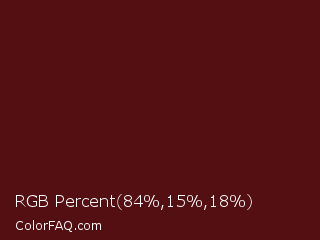 RGB Percent 33%,6%,7% Color Image
