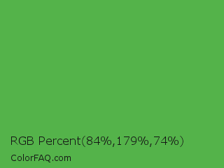 RGB Percent 33%,70%,29% Color Image