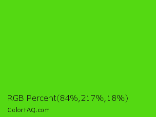 RGB Percent 33%,85%,7% Color Image