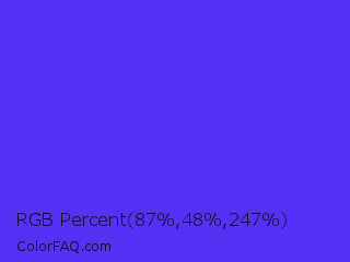 RGB Percent 34%,19%,97% Color Image