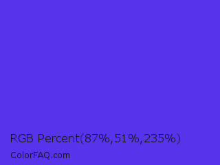 RGB Percent 34%,20%,92% Color Image