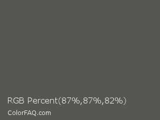 RGB Percent 34%,34%,32% Color Image