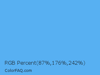 RGB Percent 34%,69%,95% Color Image